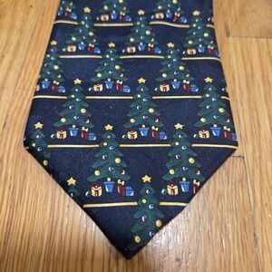 Ho‎ Ho Ho  Festive Christmas Tree Theme Necktie 57" to 60"